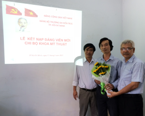 Chi bộ Khoa Mỹ thuật kết nạp đảng viên mới