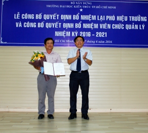 Quyết định bổ nhiệm lại Phó Hiệu trưởng và bổ nhiệm viên chức quản lý nhiệm kỳ 2016 - 2021