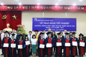 Sinh viên chương trình tiên tiến ngành thiết kế đô thị khóa I và II nhận bằng tốt nghiệp