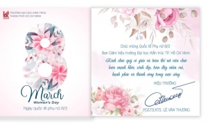 Thiệp chúc mừng Ngày quốc tế phụ nữ 8/3 của thầy Hiệu trưởng