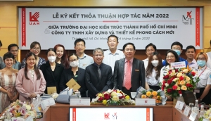 Trường Đại học Kiến Trúc Thành phố Hồ Chí Minh và công ty TNHH Xây dựng và Thiết kế Phong Cách Mới ký kết hợp tác năm 2022