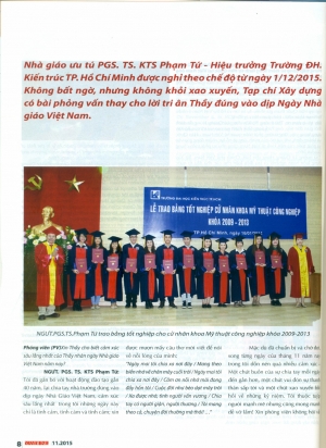 Bài phỏng vấn NGƯT.PGS.TS.KTS Phạm Tứ trên tạp chí Xây dựng