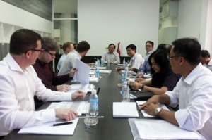 Làm việc với đội chuyên trách chương trình ATCM (Đại học Bắc Đan Mạch)