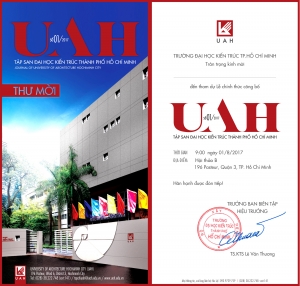 Mời tham dự Lể ra mắt Tâp san UAH - Đại học Kiến trúc TP. Hồ Chí Minh