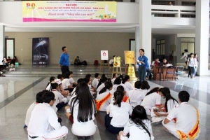 Đại biểu cháu ngoan Bác Hồ hào hứng trải nghiệm tại ĐH Kiến trúc TP.HCM