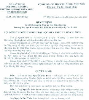 Các quyết định điều động - bổ nhiệm - bổ nhiệm lại viên chức