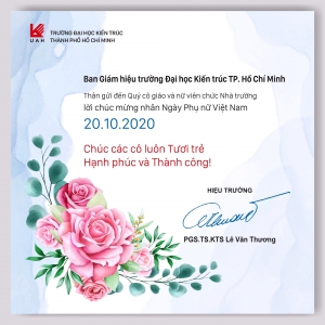 Chúc mừng ngày phụ nữ Việt Nam 20/10/2020