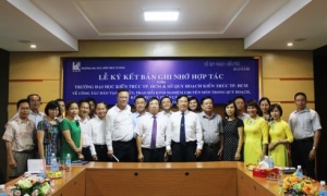 Đại học Kiến trúc TP.HCM và Sở Quy hoạch Kiến trúc TP.HCM ký kết ghi nhớ hợp tác