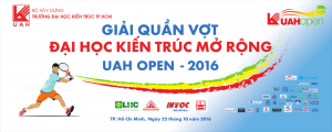 Lịch thi đấu giải quần vợt Đại học Kiến trúc mở rộng UAH OPEN 2016