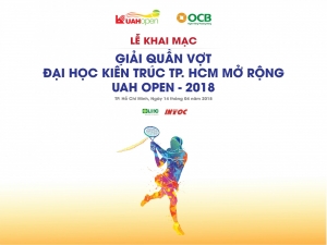 Lịch thi đấu giải quần vợt Đại học Kiến trúc mở rộng UAH OPEN 2018