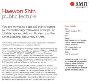 Mời dự báo cáo chuyên đề Kiến trúc của giảng viên thỉnh giảng ĐH Nghệ thuật Quốc gia Hàn Quốc