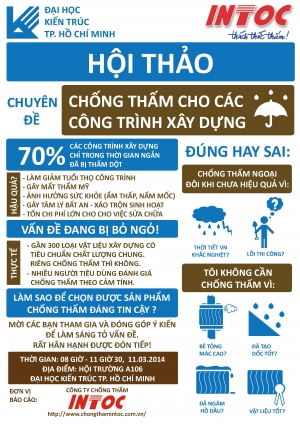 Mời dự hội thảo “Chống thấm cho các công trình xây dựng” và trao học bổng cho SV