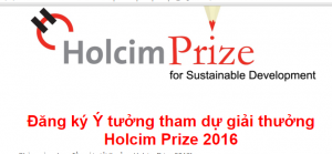 Mời tham dự buổi giới thiệu giải thưởng Holcim Prize 2016