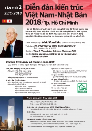 Mời tham dự diễn đàn Kiến trúc Việt Nam - Nhật Bản 2018