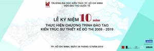 Mời tham dự Lễ Kỷ niệm 10 năm thực hiện chương trình đào tạo Kiến trúc sư Thiết kế Đô thị 2009-2019