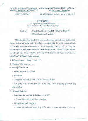 Mời tham dự Workshop chủ đề