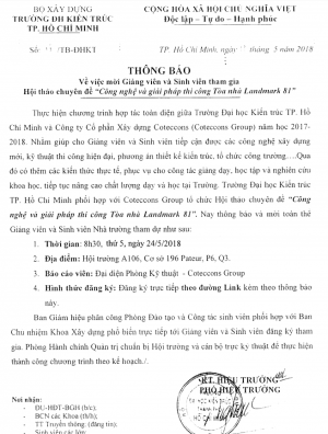 Mời tham gia hôi thảo chuyên đề
