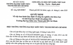 Quyết định - quy định NCKH, SHHT, sở hữ trí tuệ của GV - SV UAH