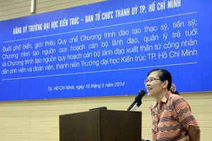 Thành ủy TP.HCM giới thiệu Quy chế Chương trình đào tạo tới sinh viên ĐH Kiến trúc TP.HCM