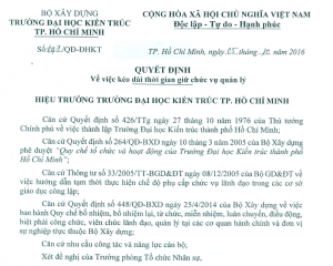 Thông báo các quyết định bổ nhiệm nhân sự