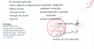 Thông báo gia hạn thời gian Tuyển sinh Đại học Hệ vừa làm vừa học năm học 2017-2018