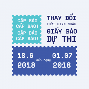 Thông báo thay đổi thời gian nhận giấy báo dự thi