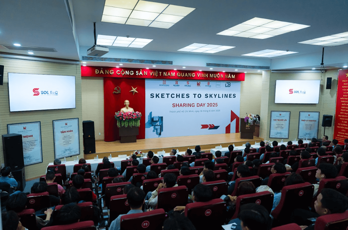 SINH VIÊN TRƯỜNG ĐẠI HỌC KIẾN TRÚC THÀNH PHỐ HỒ CHÍ MINH ĐƯỢC TRUYỀN CẢM HỨNG TỪ ÔNG NGUYỄN BÁ DƯƠNG - CHỦ TỊCH SÁNG LẬP HỆ SINH THÁI (NEWTECONS, RICONS, SOL E&C, BM WINDOWS, BOHO DECOR VÀ DB)