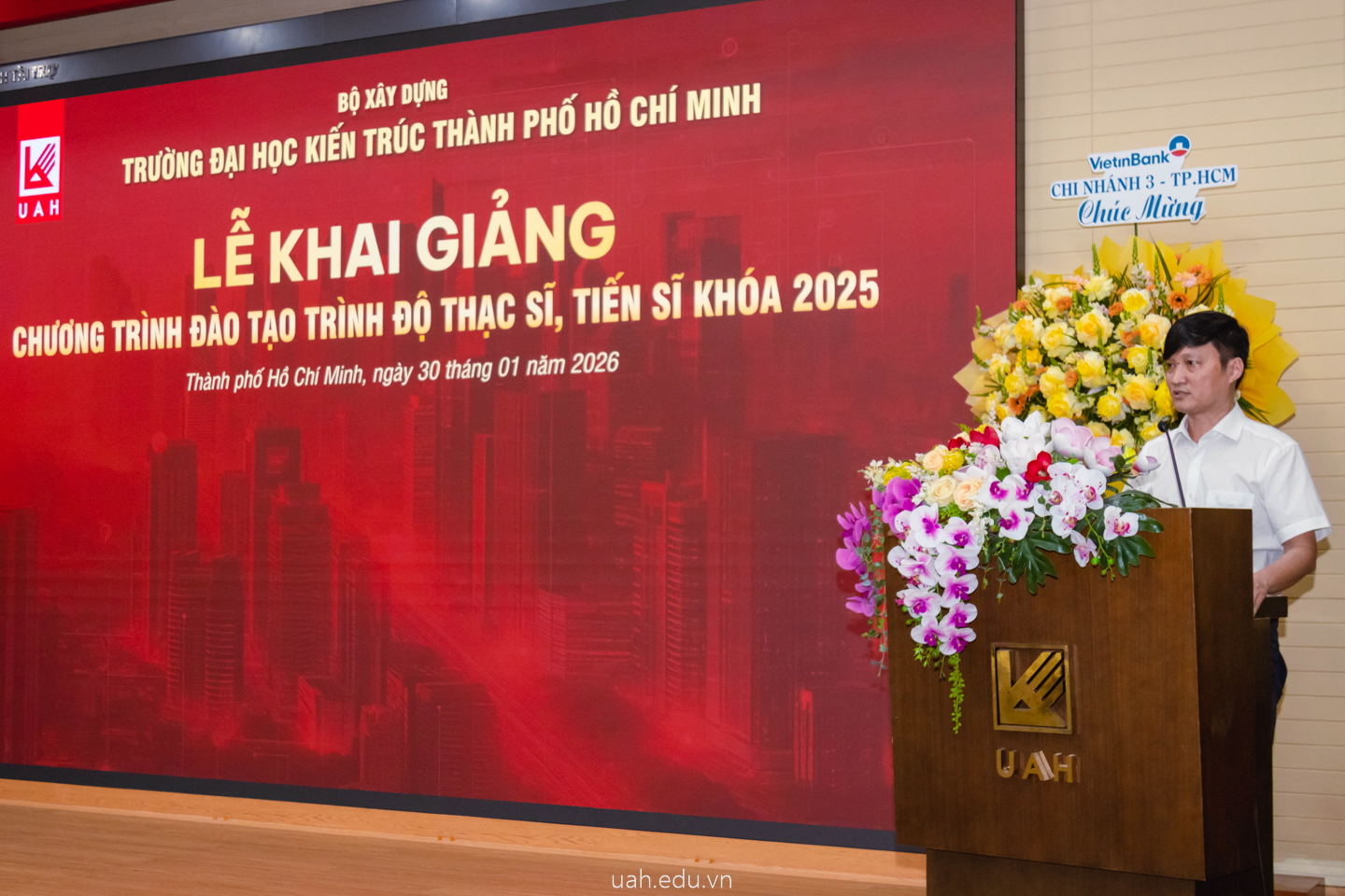 PGS.TS.KTS. Phạm Trọng Thuật phát biểu tại buổi lễ